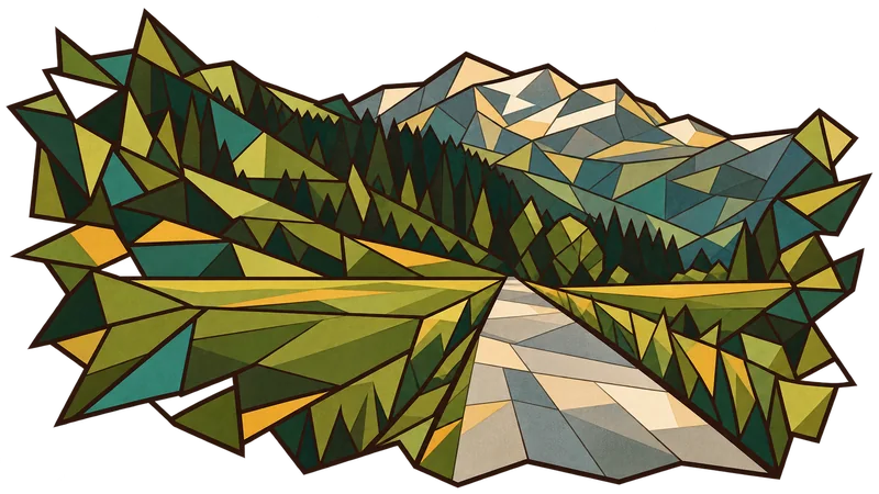 Stained-glass illustration for Genesis 5, inspired by a photograph by Christian Nartatez