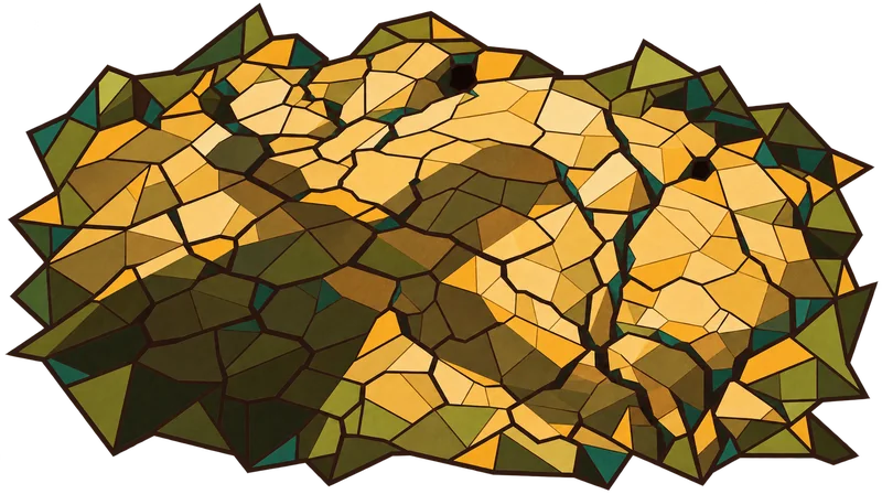 Stained-glass illustration for Genesis 9, inspired by a photograph by Christian Nartatez