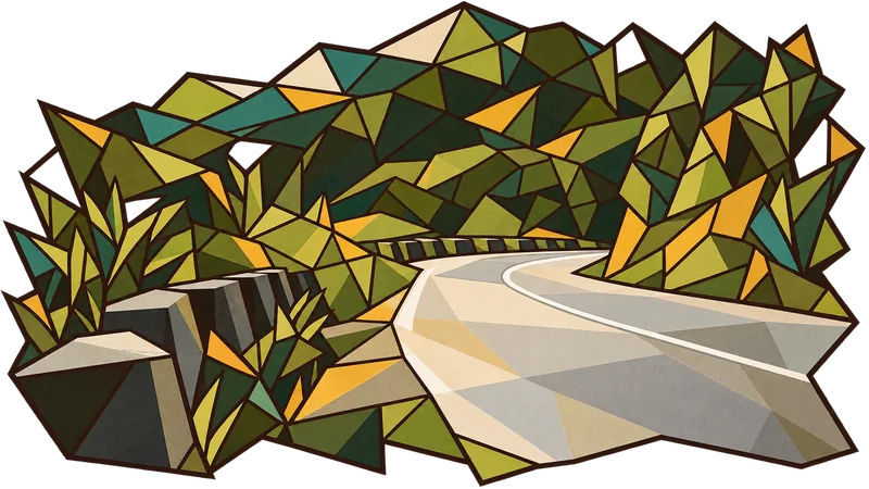 Stained-glass illustration for Genesis 10, inspired by a photograph by Christian Nartatez